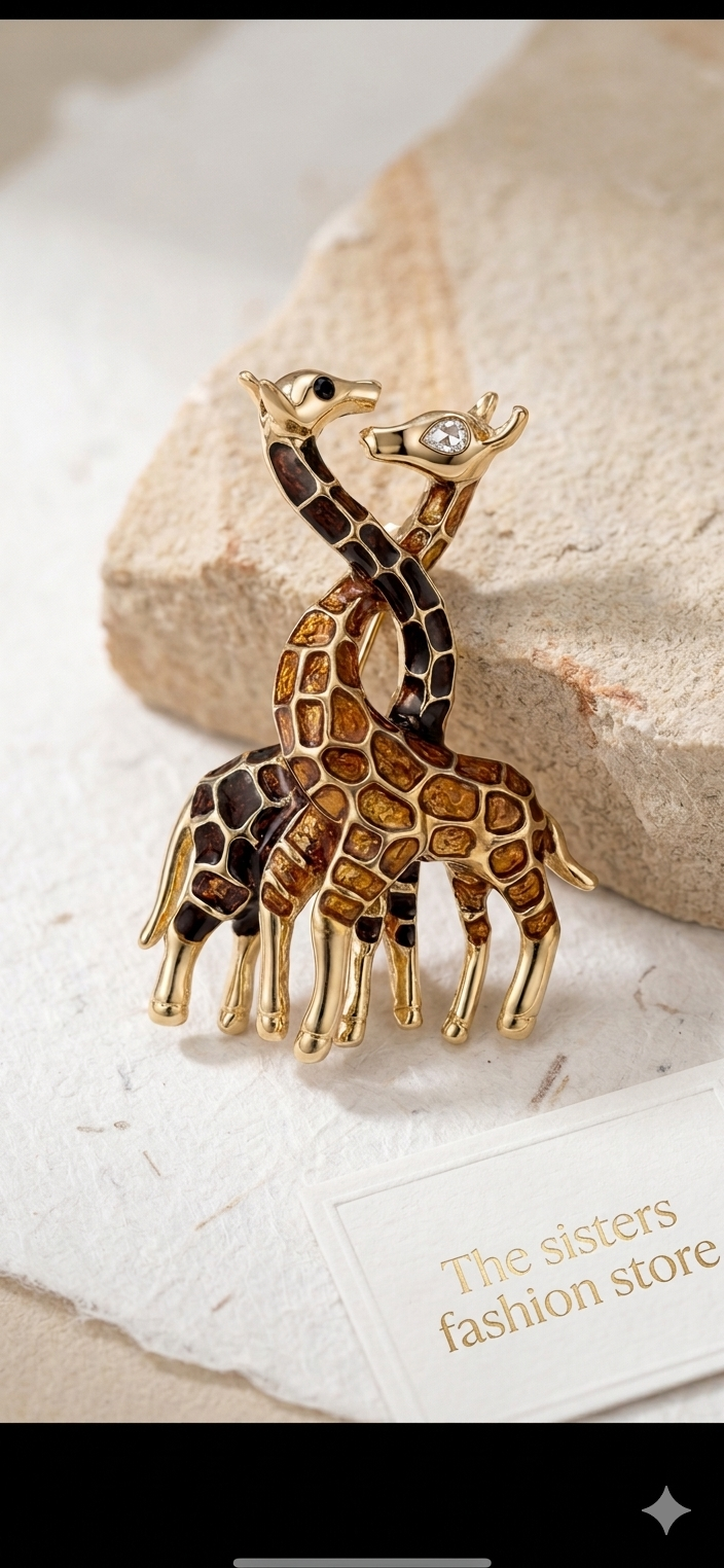 Giraffe brooch